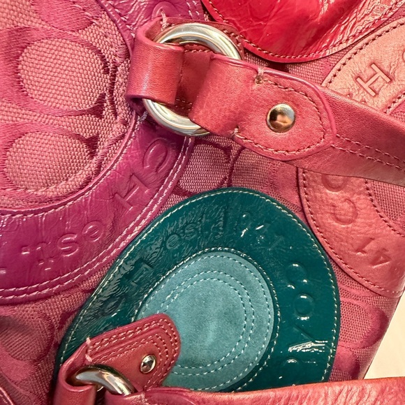 Coach Ashley Pieced Patchwork Satchel w Strap Shoulder Bag  Rare - Picture 15 of 16